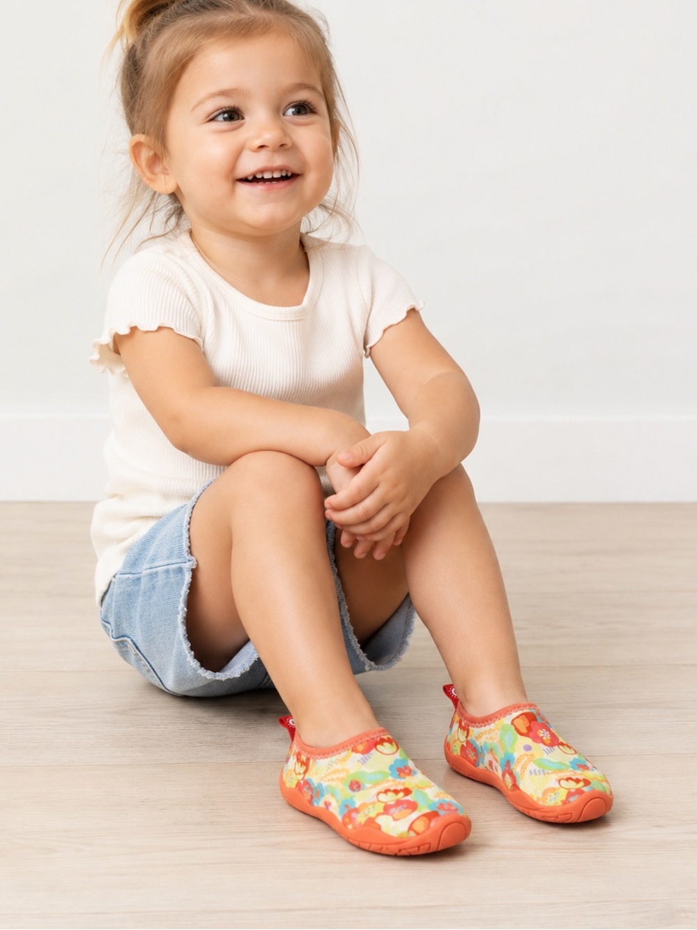 Reima Toddler Barefoot Water Shoes Floral Print EU 20 US 4.5-5